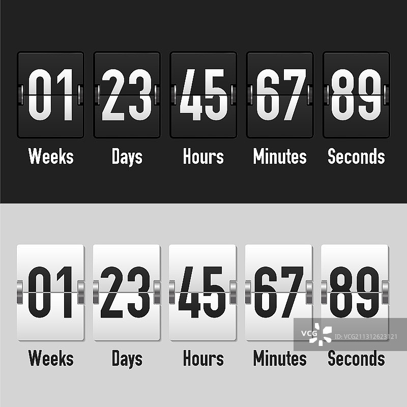 黑色机械模拟计数器倒计时显示图片素材