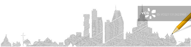 大城市涂鸦草图图片素材