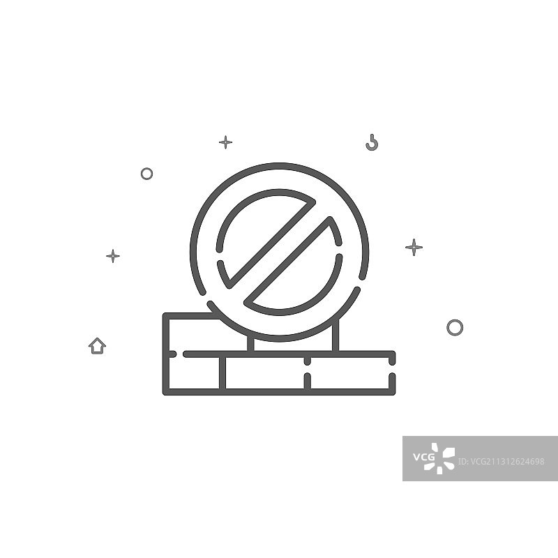 禁止施工图标图片素材