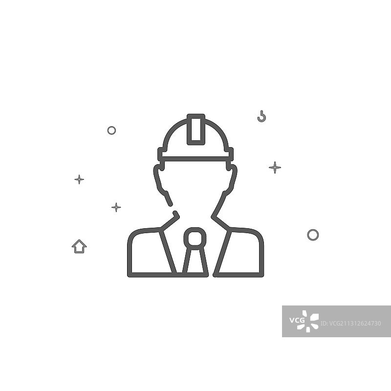 土木工程师简约线条图标符号图案图片素材