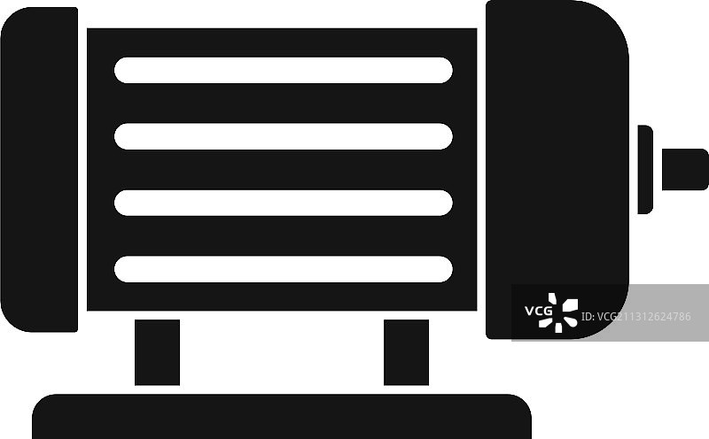 工业电动机图标简约风格图片素材