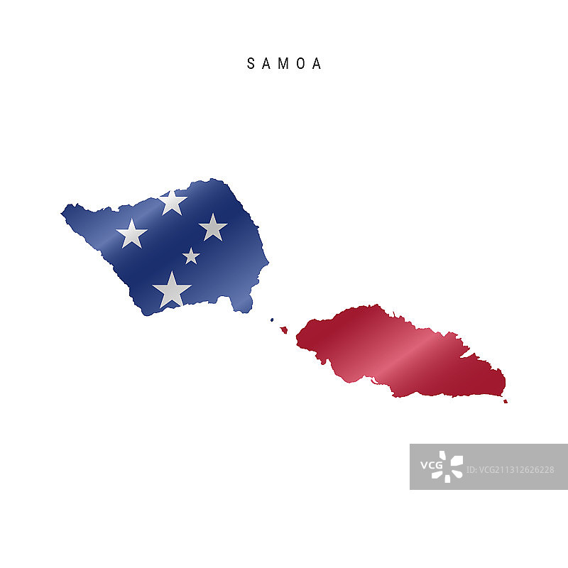 萨摩亚旗帜地图图片素材