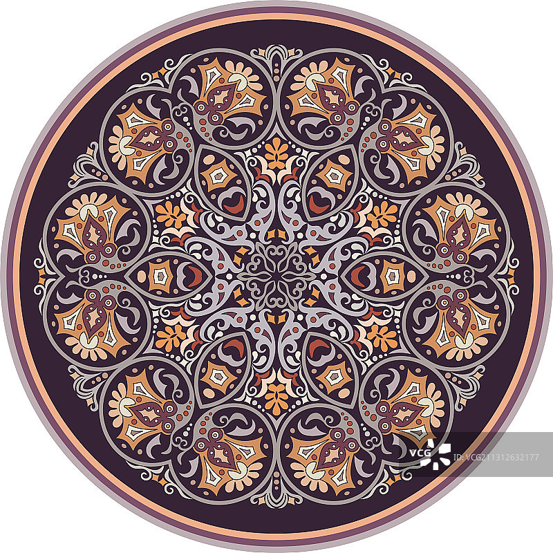 民族抽象花朵图片素材