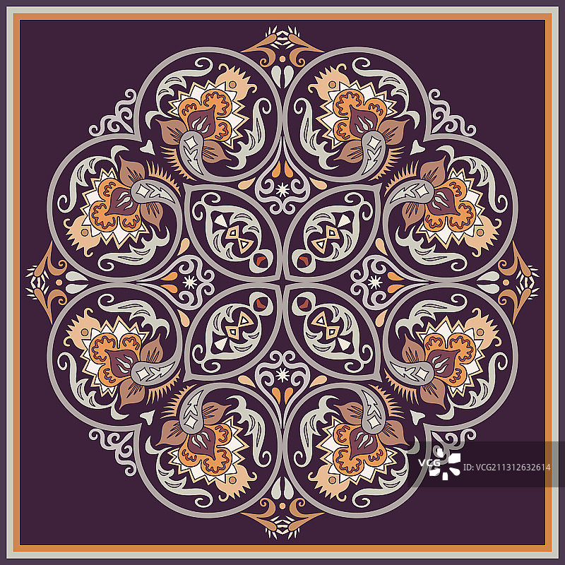 民族抽象花朵图片素材