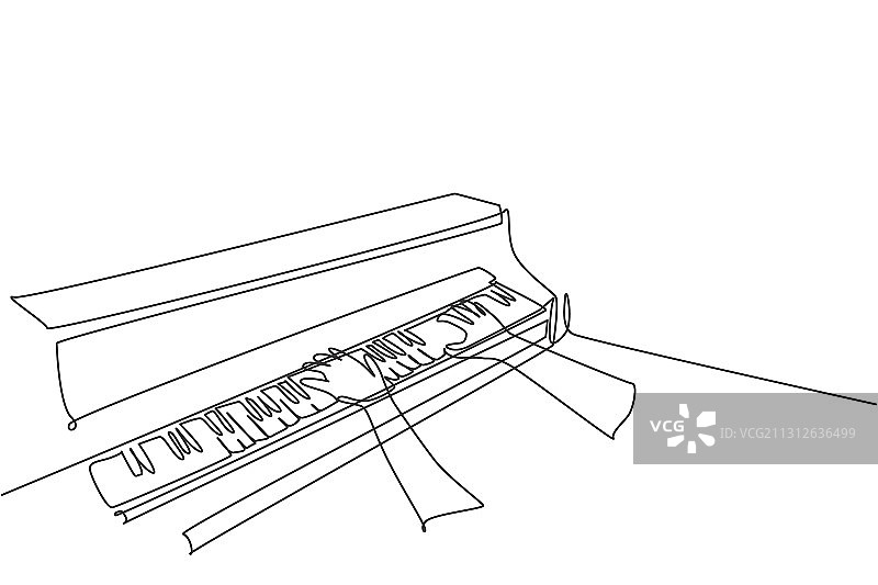 一笔画：快乐的年轻男人图片素材
