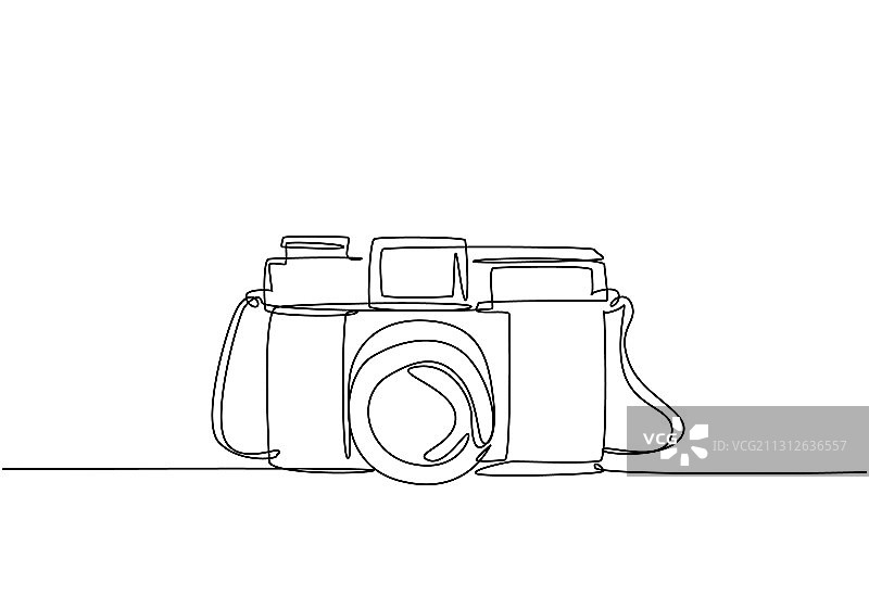 老式复古模拟胶片一笔画图片素材