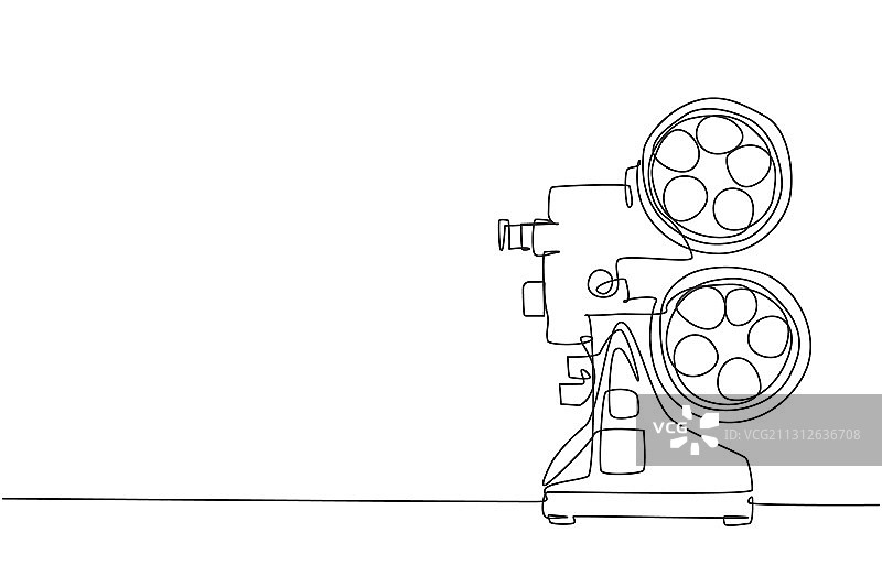 复古单线连续画图片素材