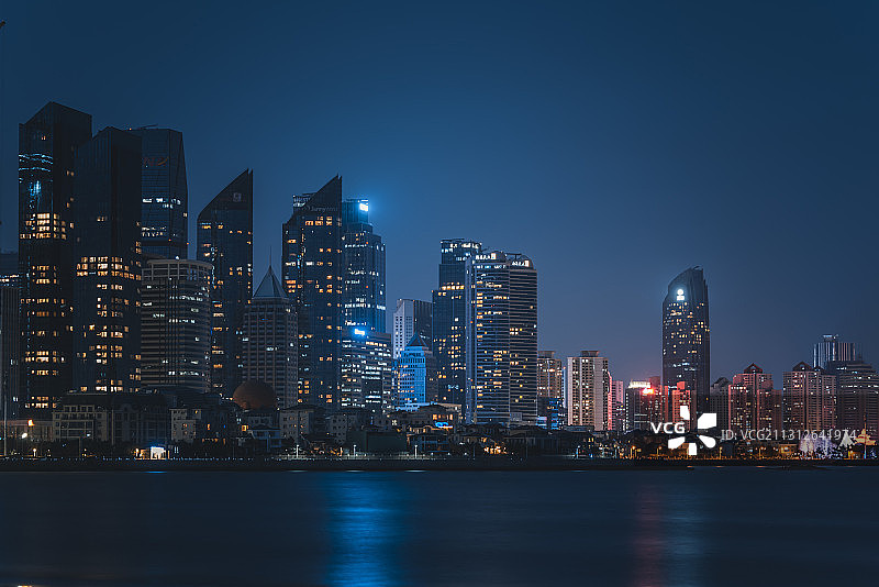 岛城夜色图片素材