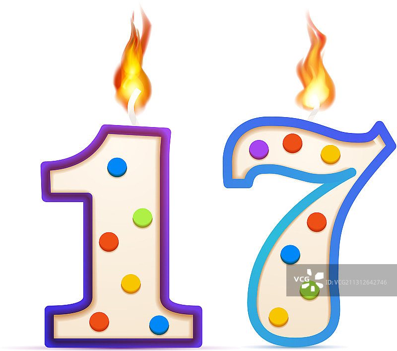 17周年纪念数字造型图片素材