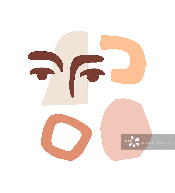 现代抽象人脸构图图片素材