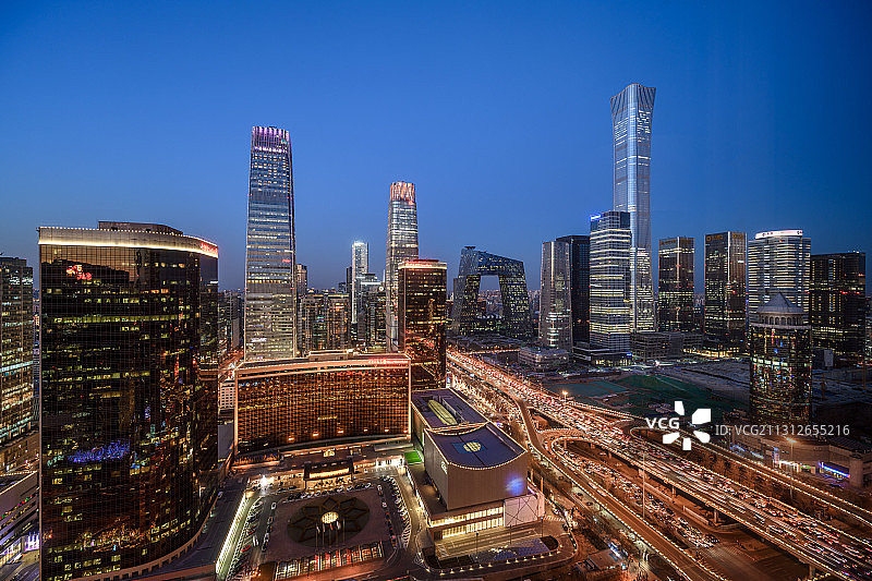 国贸夜景图片素材