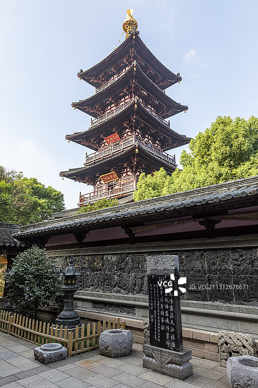 江苏省苏州市枫桥景区寒山寺图片素材