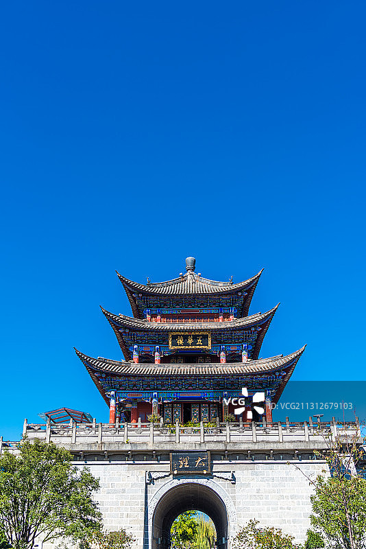 大理古城五华楼图片素材
