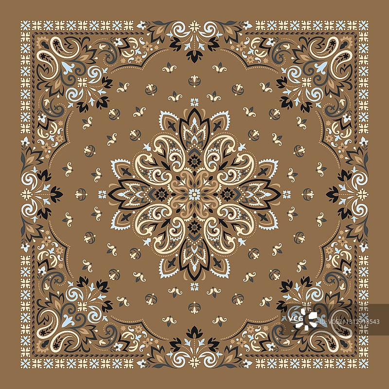 传统佩斯利花纹装饰图片素材