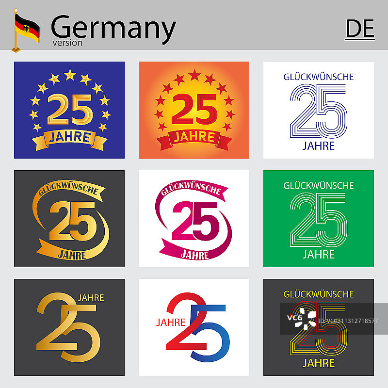 德国数字25模板图片素材