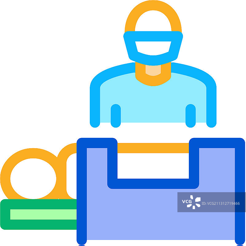 手术台上外科医生和病人图标图片素材