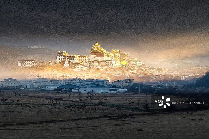 松赞林寺图片素材