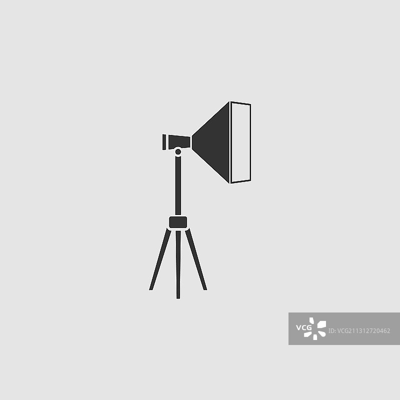 摄影棚照明图标（扁平风格）图片素材