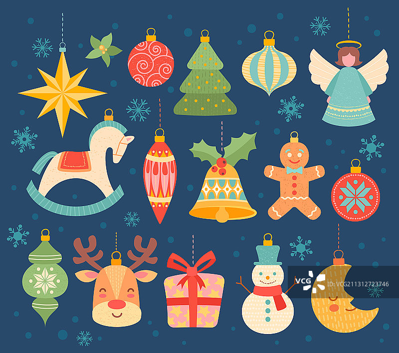 大量节日圣诞装饰品图片素材
