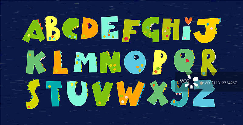 恐龙字母字体图片素材