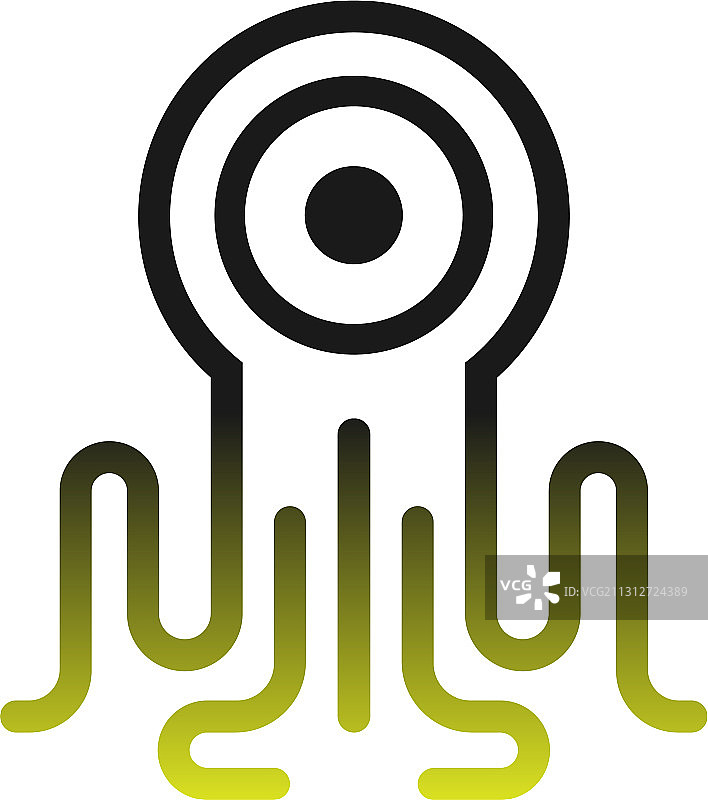 章鱼马赛克和矩形印章图片素材