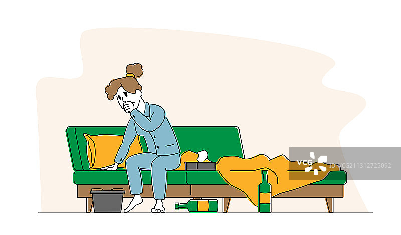 恶心的女人，宿醉图片素材