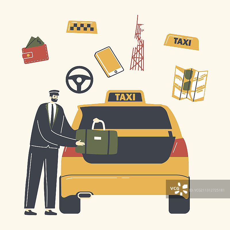 身穿制服和帽子，经验丰富的司机图片素材