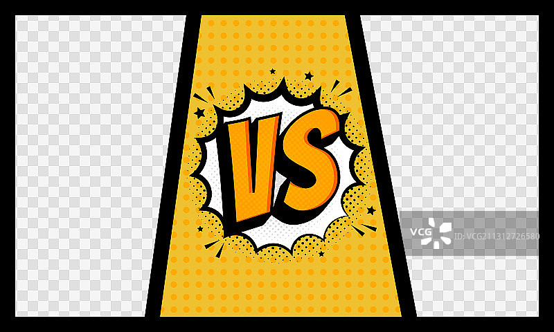 漫画风格的对战字母图片素材