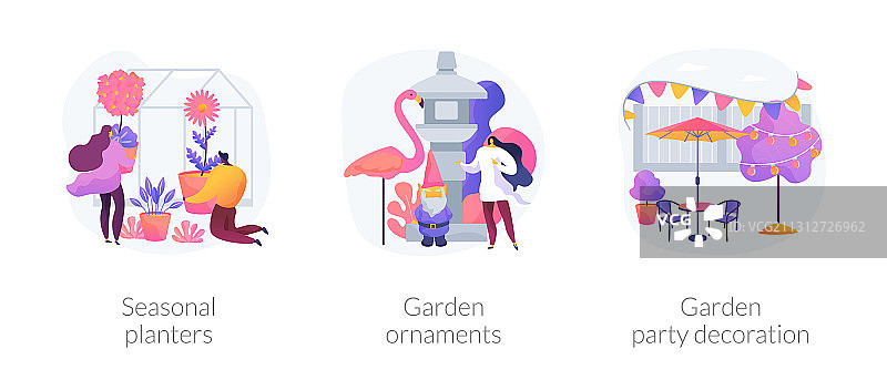 花园装饰创意抽象概念图片素材