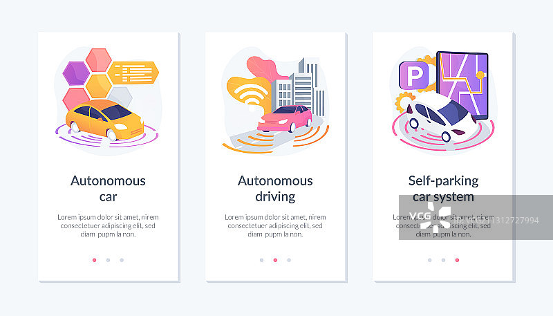 自动运输App界面模板图片素材