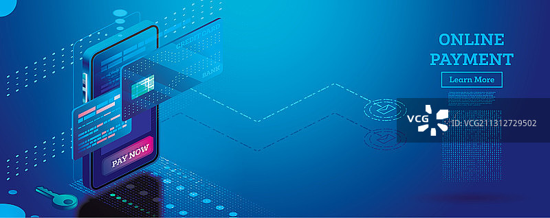 使用手机在线支付2.5D图片素材