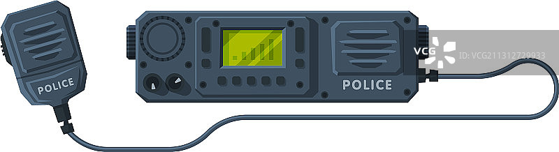 警车通讯无线电发射装置图片素材