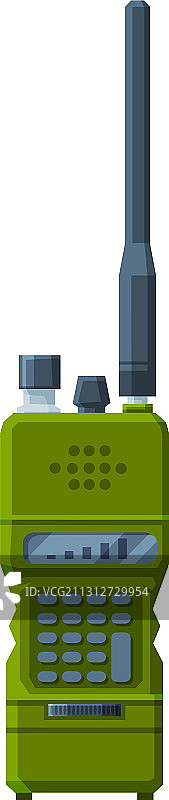现代绿色手持便携式无线电发射器图片素材