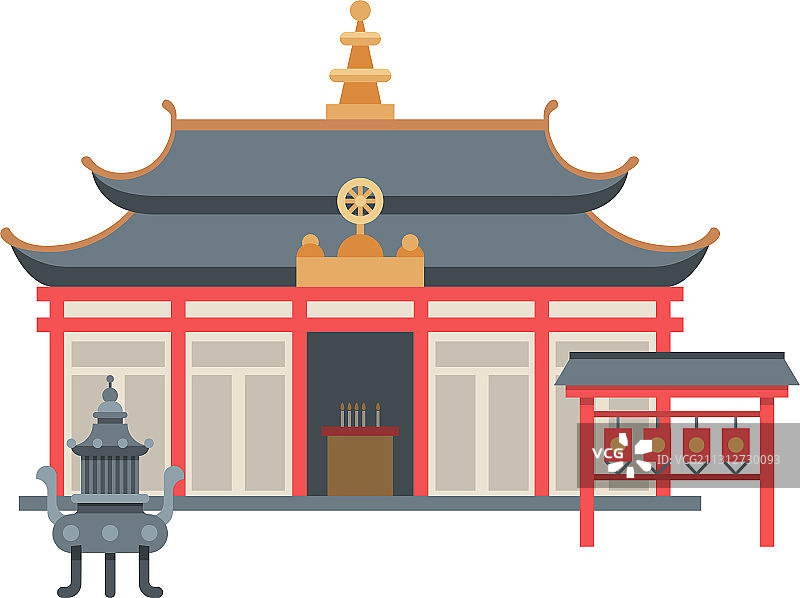 传统亚洲宝塔宗教建筑图片素材