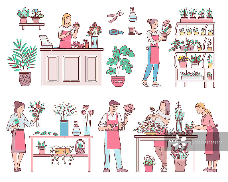 花卉工作者图片素材