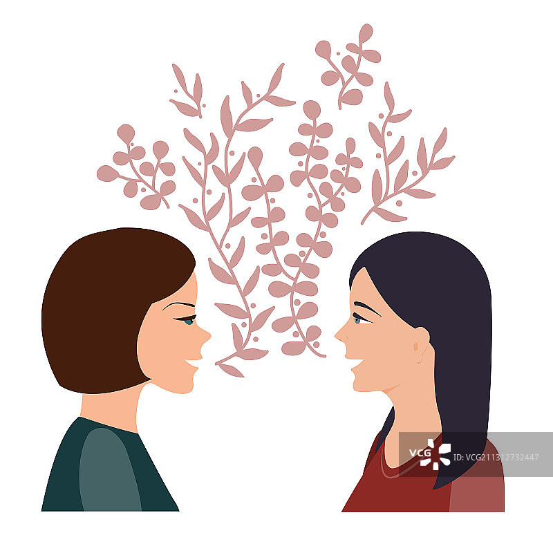 女性交流沟通概念，快乐的女性图片素材