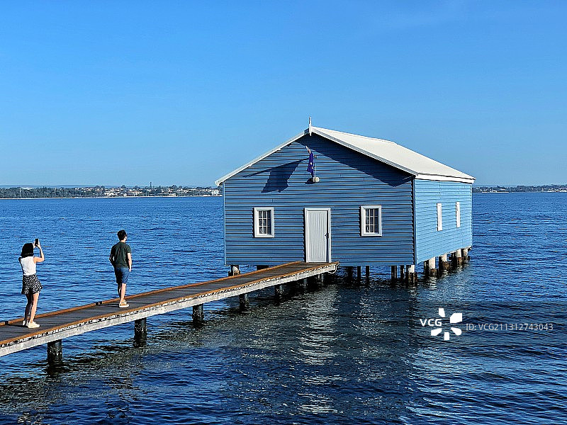 墨尔本小蓝屋打卡图片素材