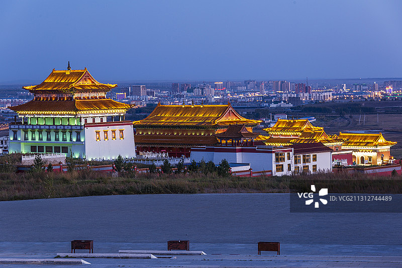 呼伦贝尔海拉尔市——夜景图片素材