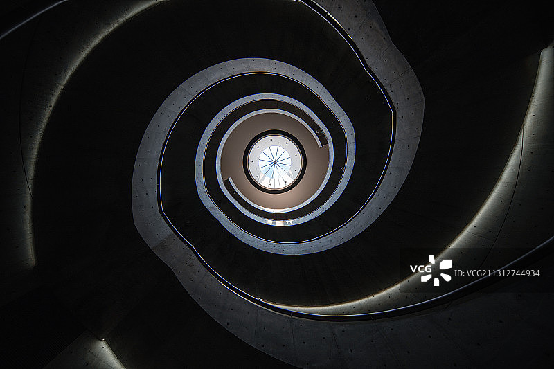 建筑内部螺旋结构图片素材