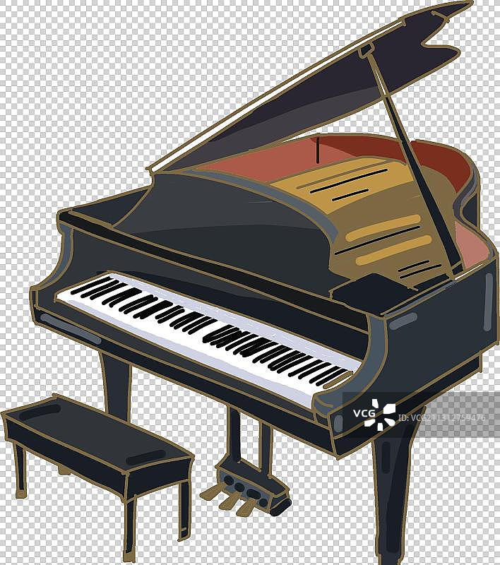 钢琴元素图片素材