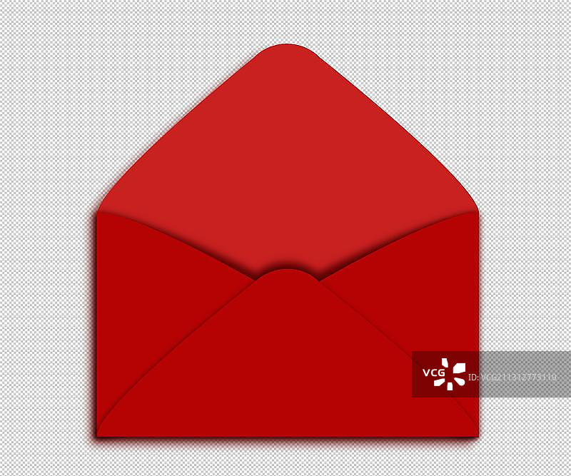 打开的红色信封图片素材