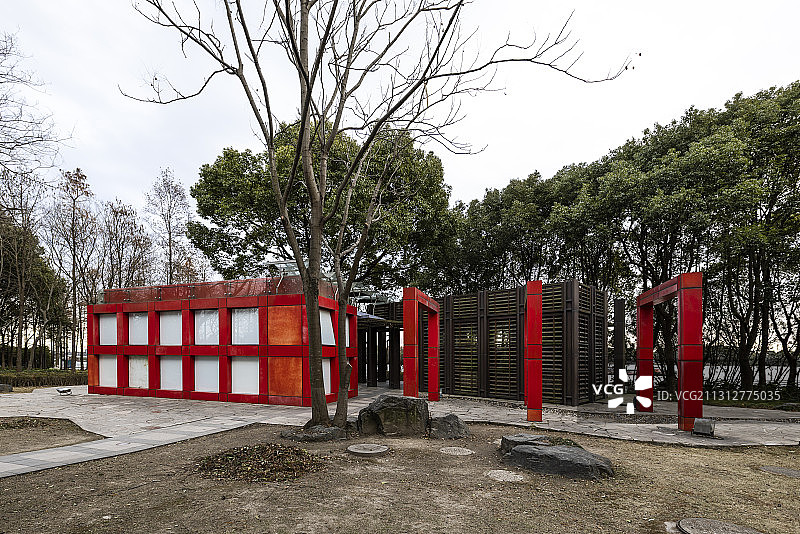 闵行滨江湿地公园图片素材