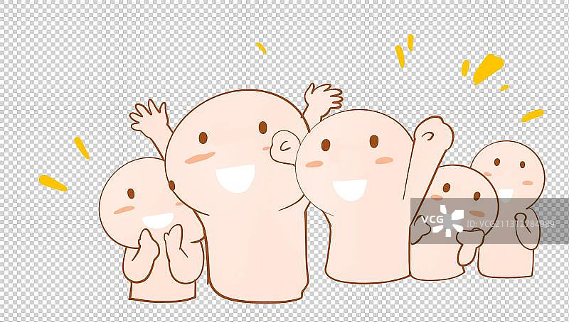 漫画简笔人物元素图片素材