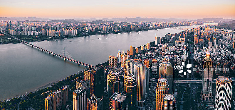 杭州钱江新城航拍图片素材