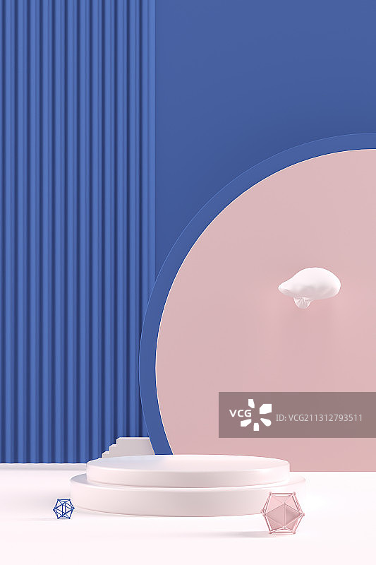 3D抽象电商物品展示空间背景图片素材