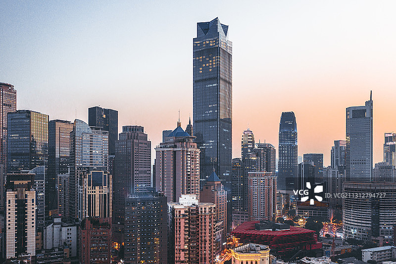 重庆渝中区城市风光航拍图片素材