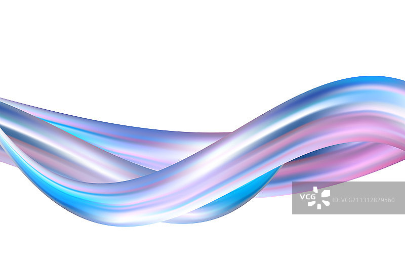 抽象蓝色波浪丝绸或缎面图片素材