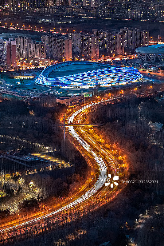 北京会标志性场馆#国家速滑馆#冰丝带图片素材