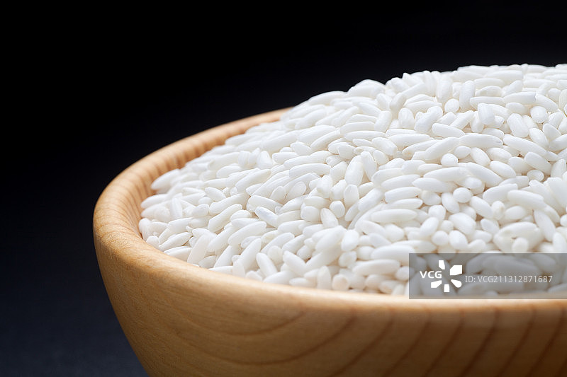 一碗糯米的特写镜头图片素材