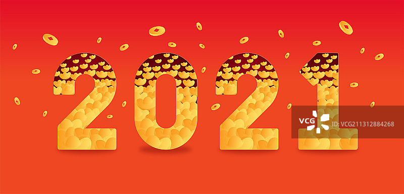 金币元宝素材金融素材2021牛年倒计时数字图片素材